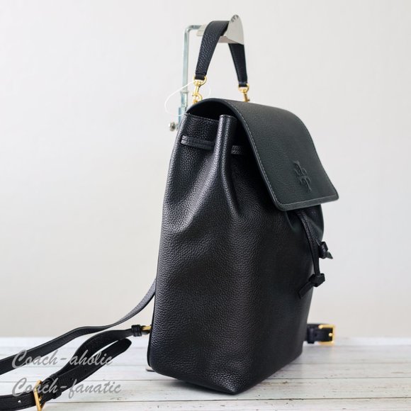 NWT Tory Burch Thea Leather Backpack in Black 145920 - Picture 5 of 12